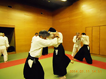 aikido keiko scene8 of TOKYO AIKIDO SHUWAKAI at itabshi, higashi-itabshi taiikukan